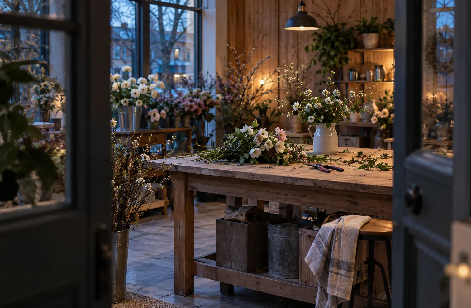Illustration of floral businesses and their working space